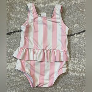Cotton On Pink and White Baby Swimsuit